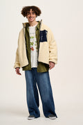 Harper - Borg Fleece Jacket in Cream