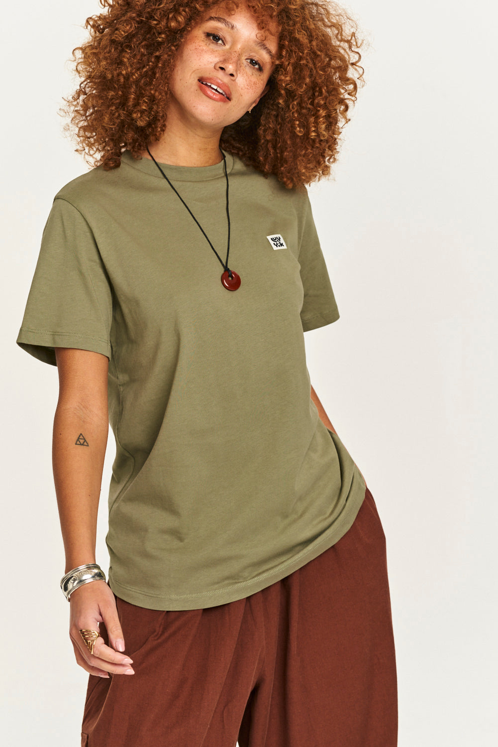 Denver - Cotton Tee in Khaki