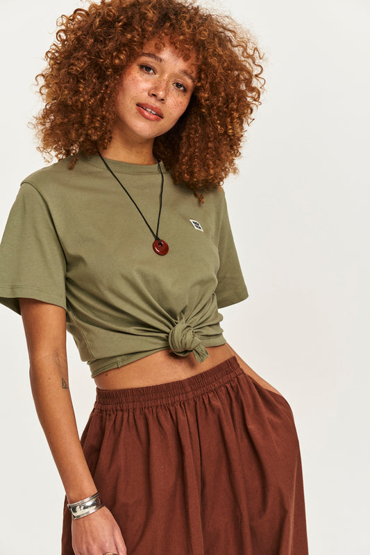 Denver - Cotton Tee in Khaki