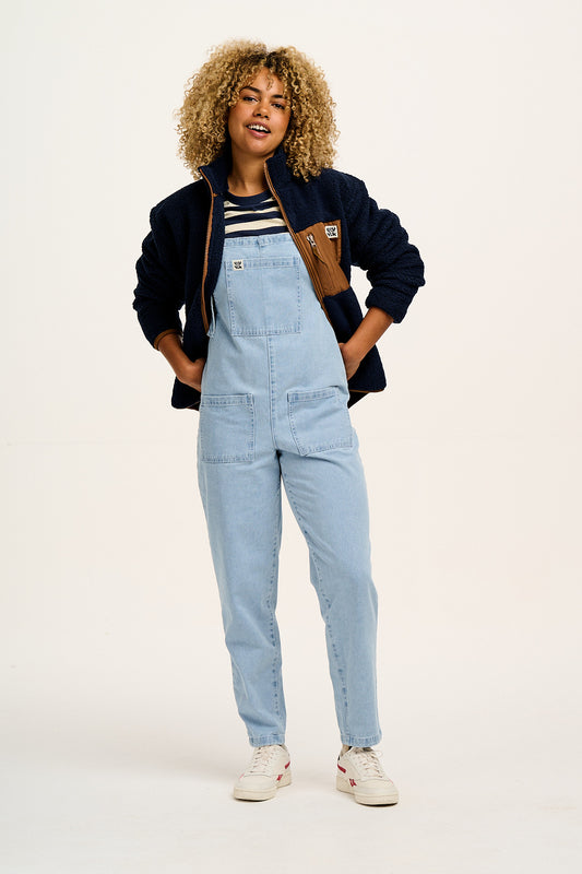 Original - Denim Dungarees in Light Wash Blue