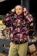 Rory - Borg Fleece Hoodie in Wilderley Floral Print