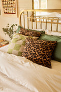 Bruna - Polar Fleece Cushion Cover in Leopard Print