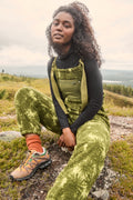 Baloo - Borg Fleece Dungarees in Green Sequoia Print