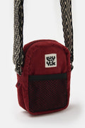 Brady - Crossbody Corduroy Bag in Maroon