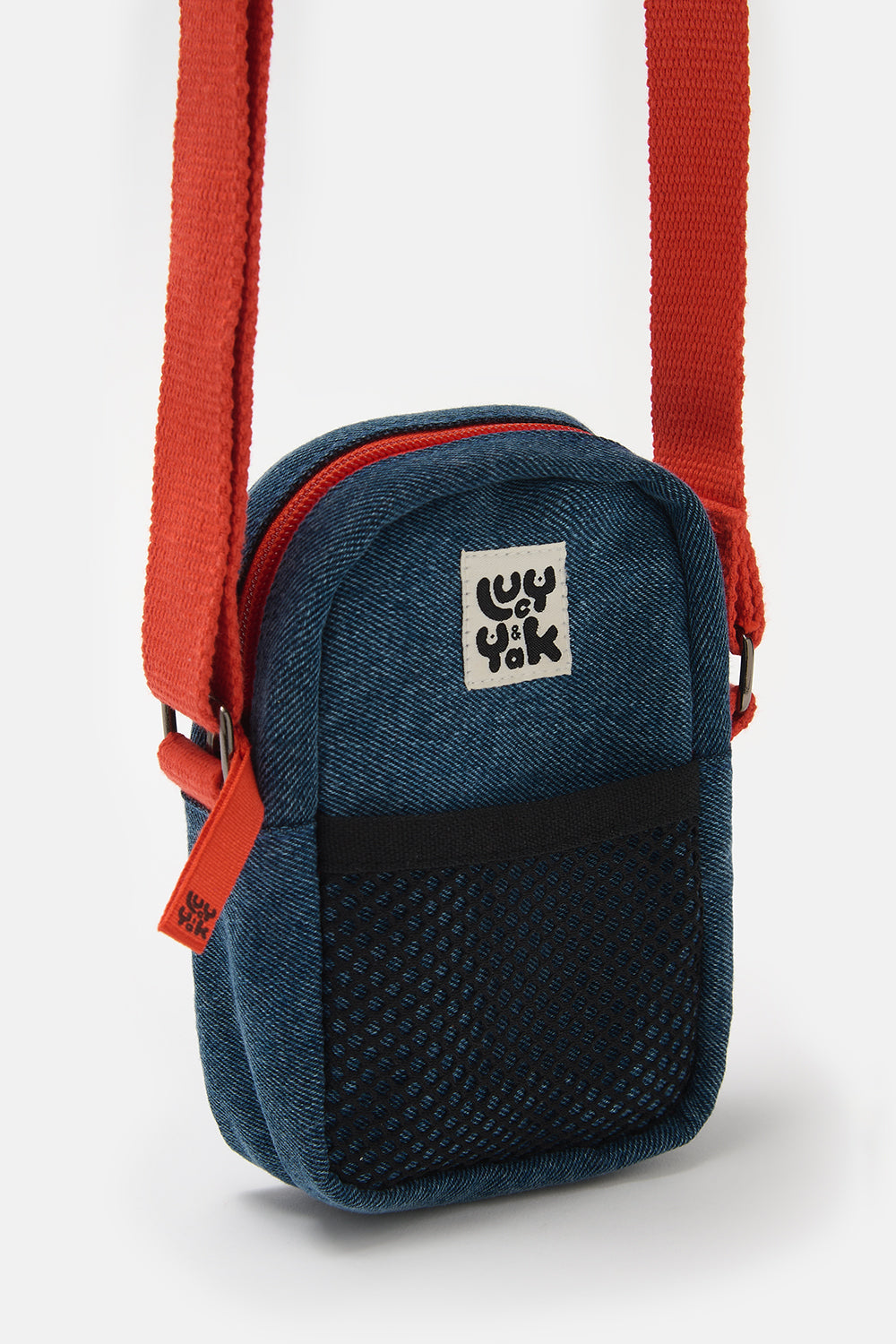 Brady - Crossbody Denim Bag in Mid Wash Blue