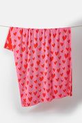 Romola - Extra Large Towel in Pink Heart Cupid Print