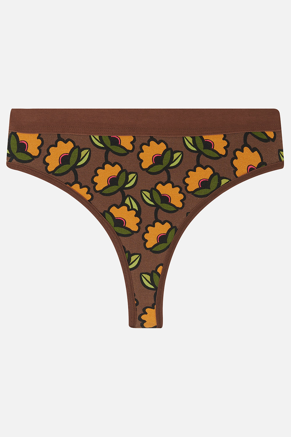 Fleur - Cotton & Bamboo Thong in Monica Print