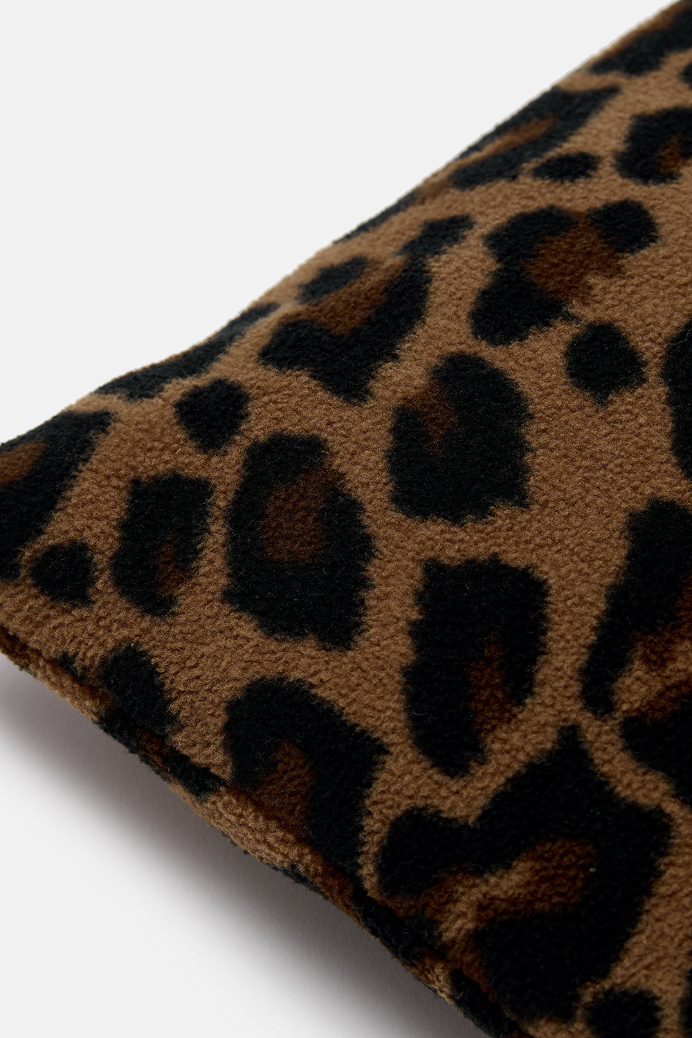 Bruna - Polar Fleece Cushion Cover in Leopard Print