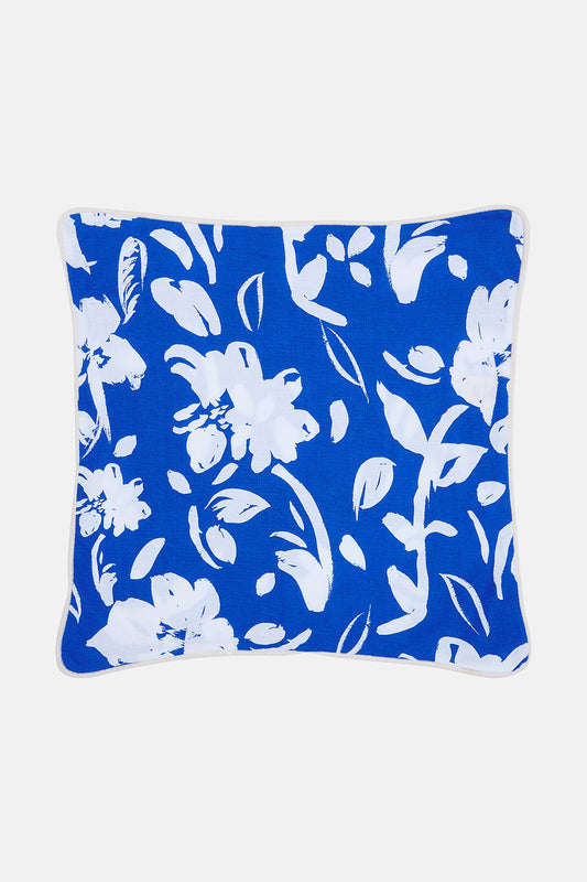 Cushion Cover in Blue Bloom Print