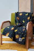 Braor - Polar Fleece Blanket in Black Orion Print