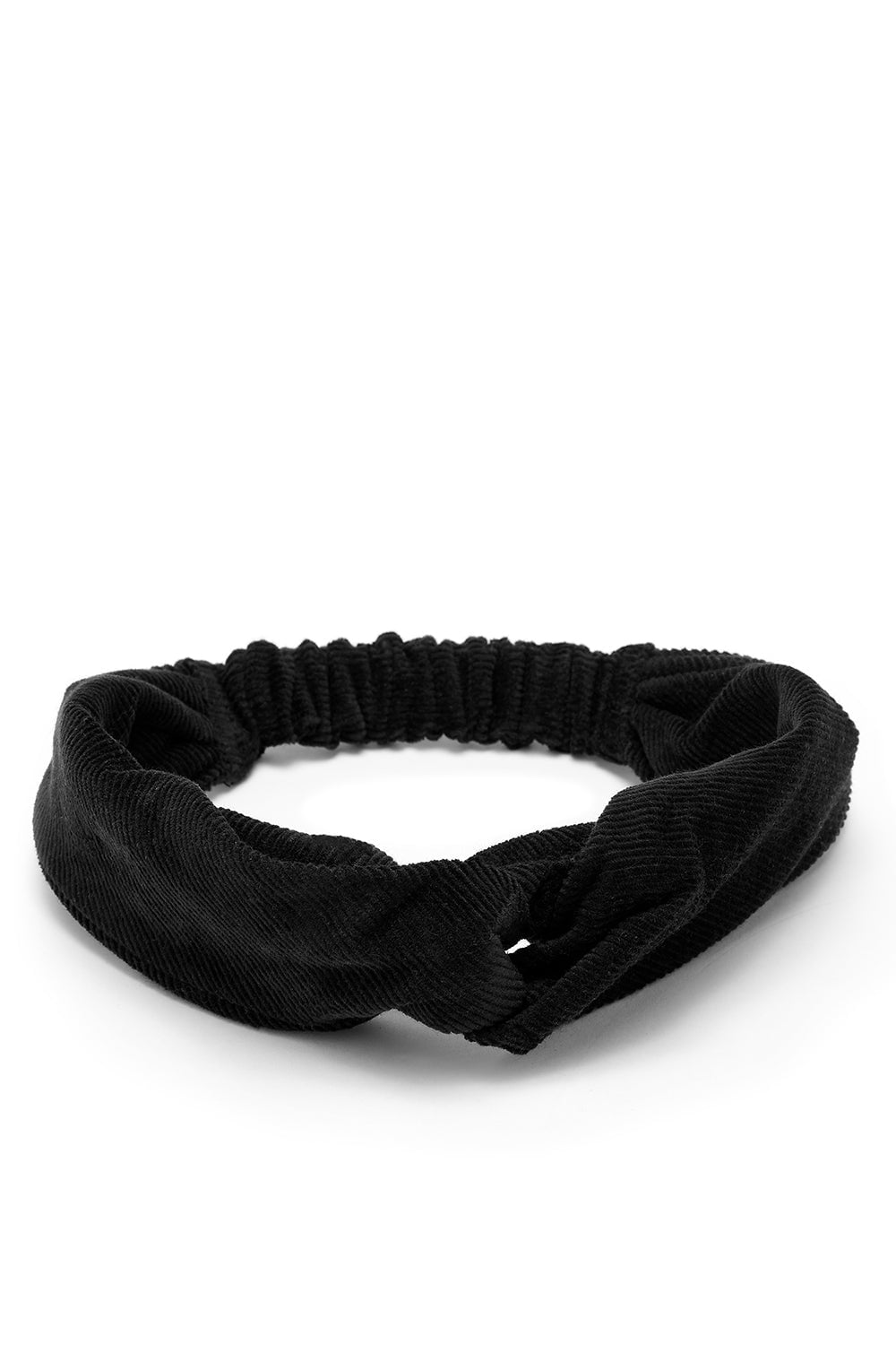 Hallie - Twist Top Headband in Black