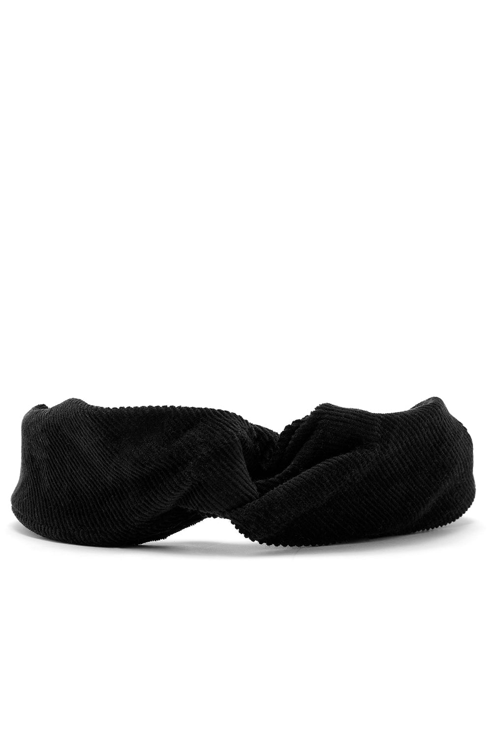 Hallie - Twist Top Headband in Black