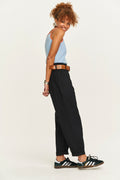 Alexa - Cotton Trousers in Black