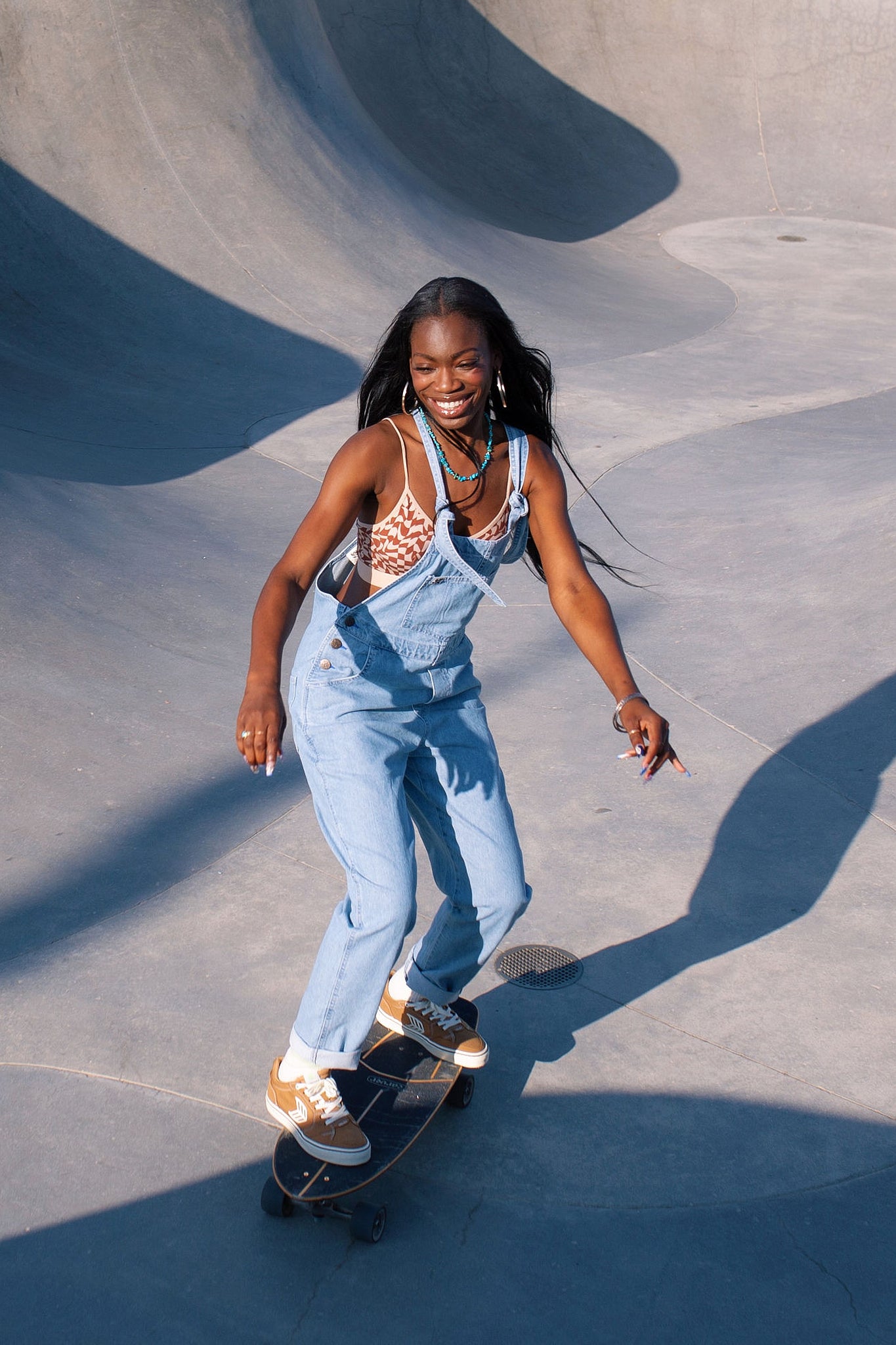 Reuben - Denim Dungarees in Light Wash Blue