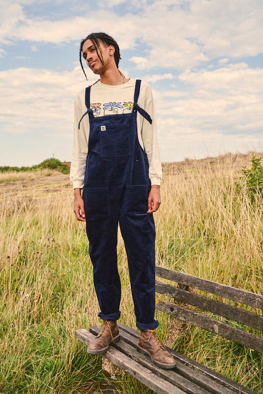 Original - Corduroy Dungarees in Sailor Blue