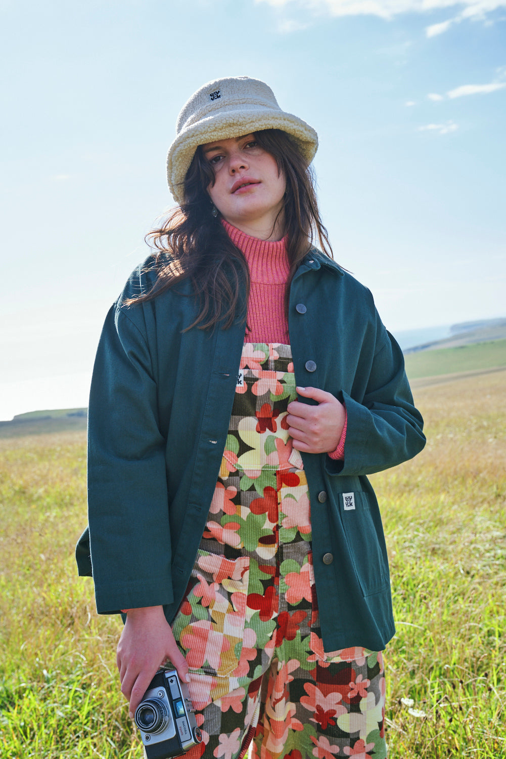 Olly - Twill Jacket in Posy Green