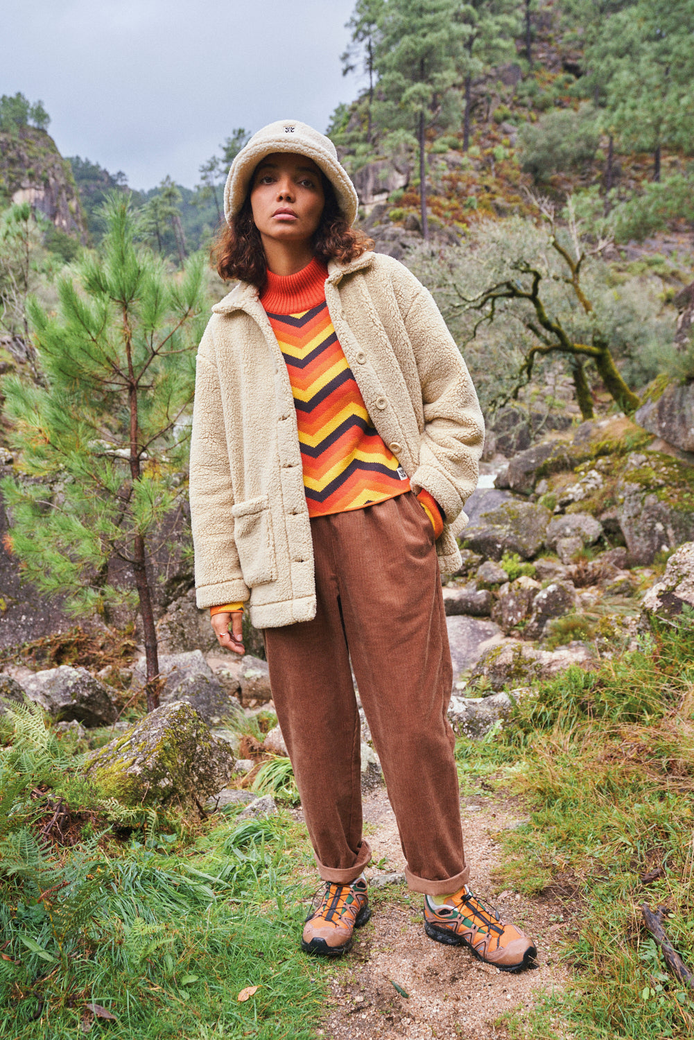 Billie - Corduroy Trousers in Oak Brown