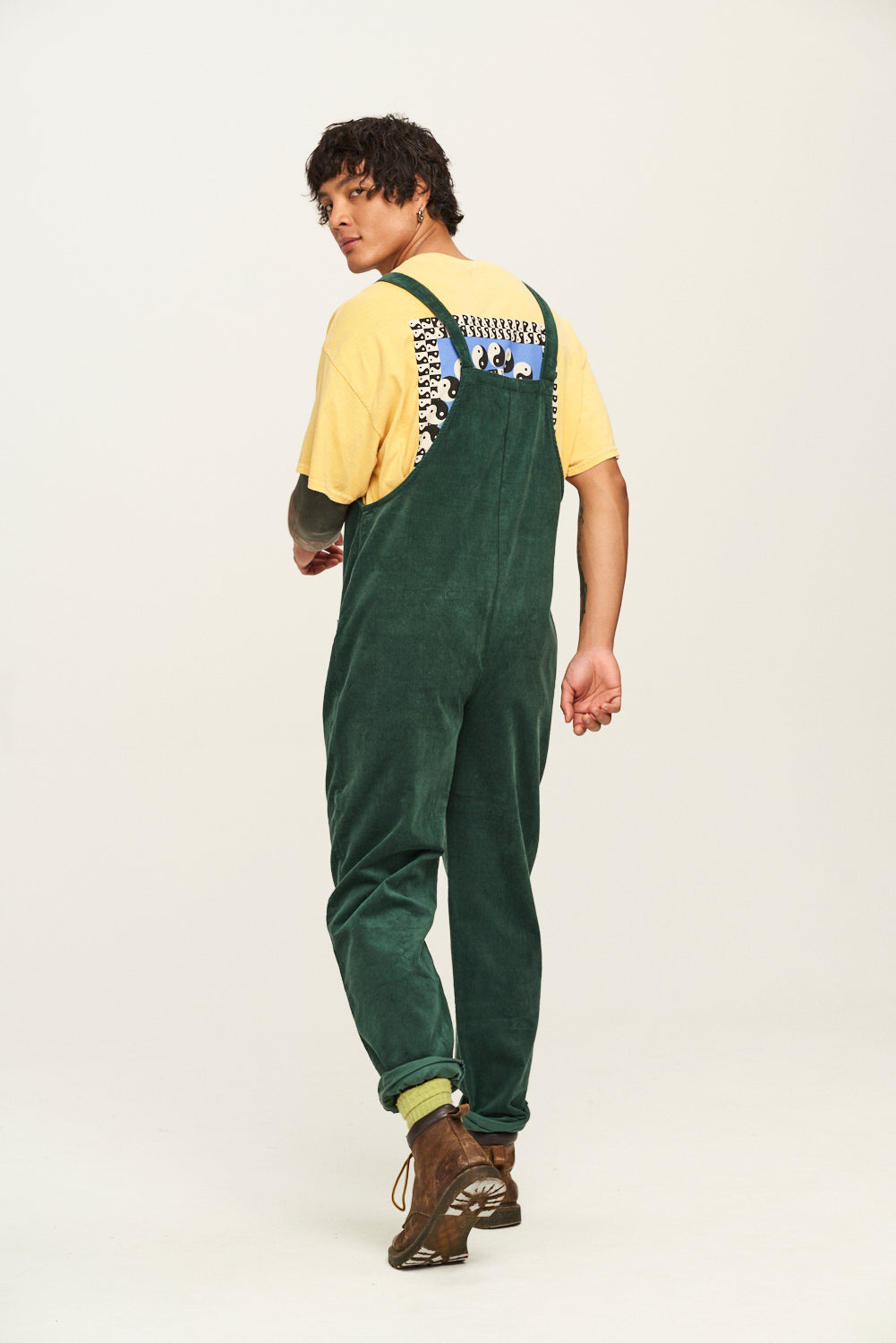 Original - Corduroy Dungarees in Posy Green