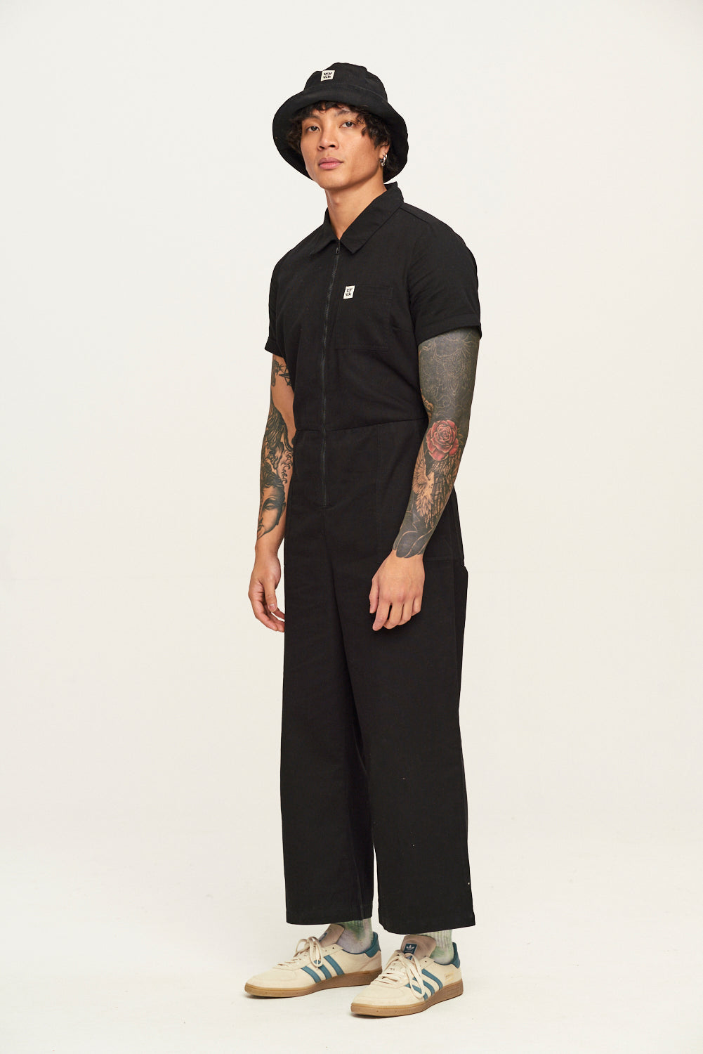 Ragan - Cotton Jumpsuit in Black