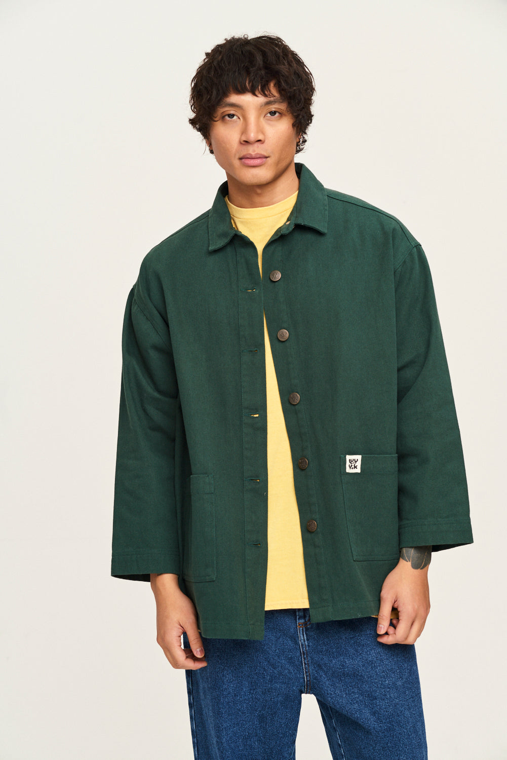 Olly - Twill Jacket in Posy Green