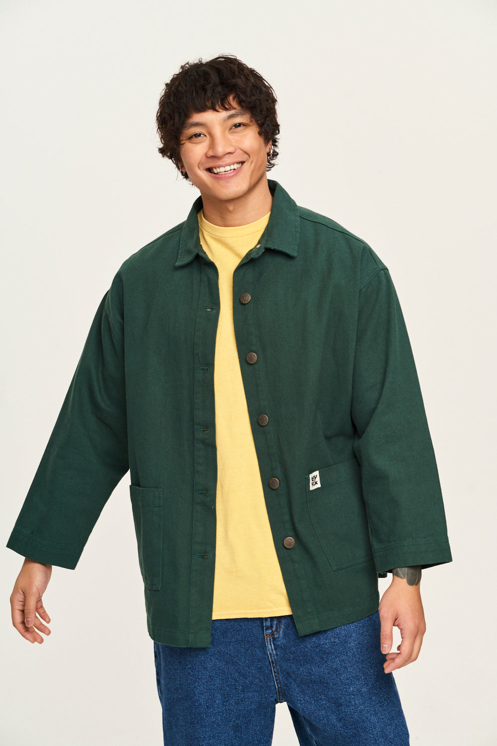 Olly - Twill Jacket in Posy Green