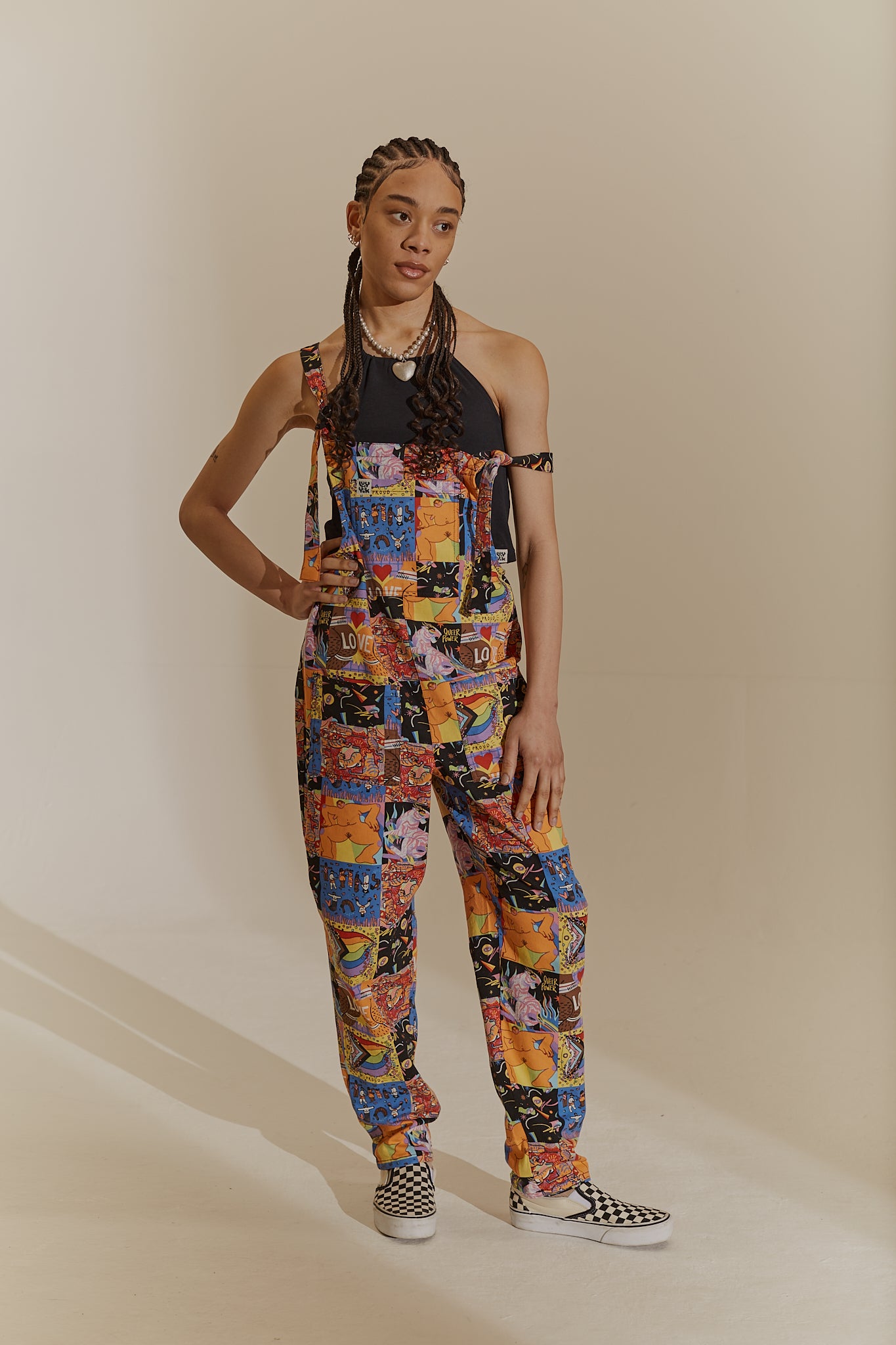 L.E. Original - Twill Dungarees in With Love Artist Print