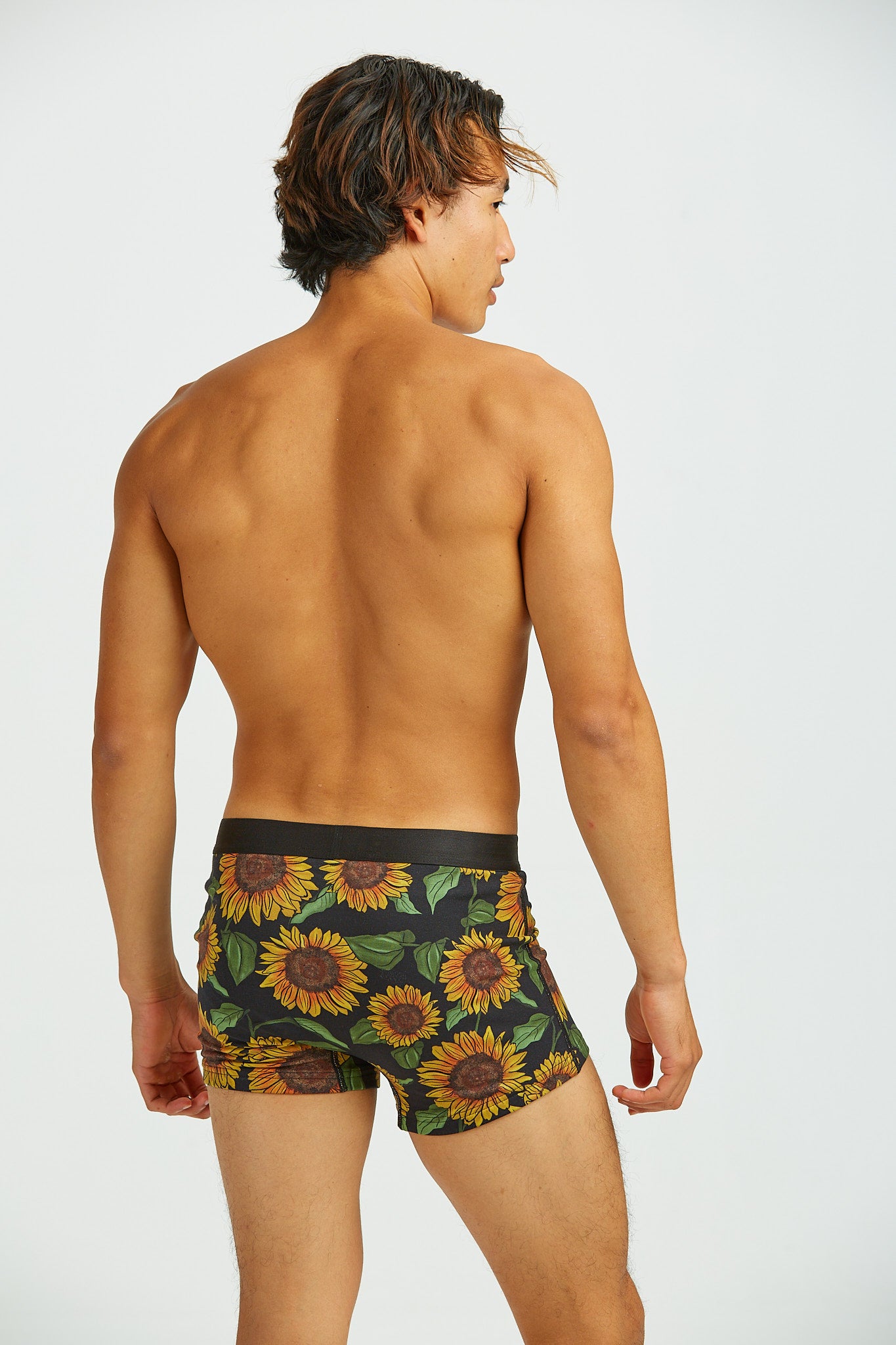 Joey - Cotton & Bamboo Boxer Shorts in Sunflower Print