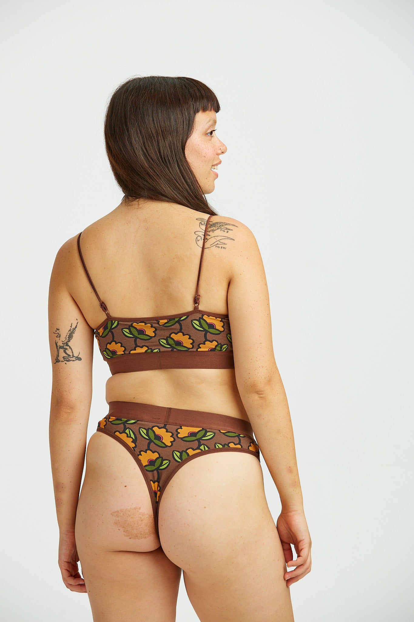 Fleur - Cotton & Bamboo Thong in Monica Print