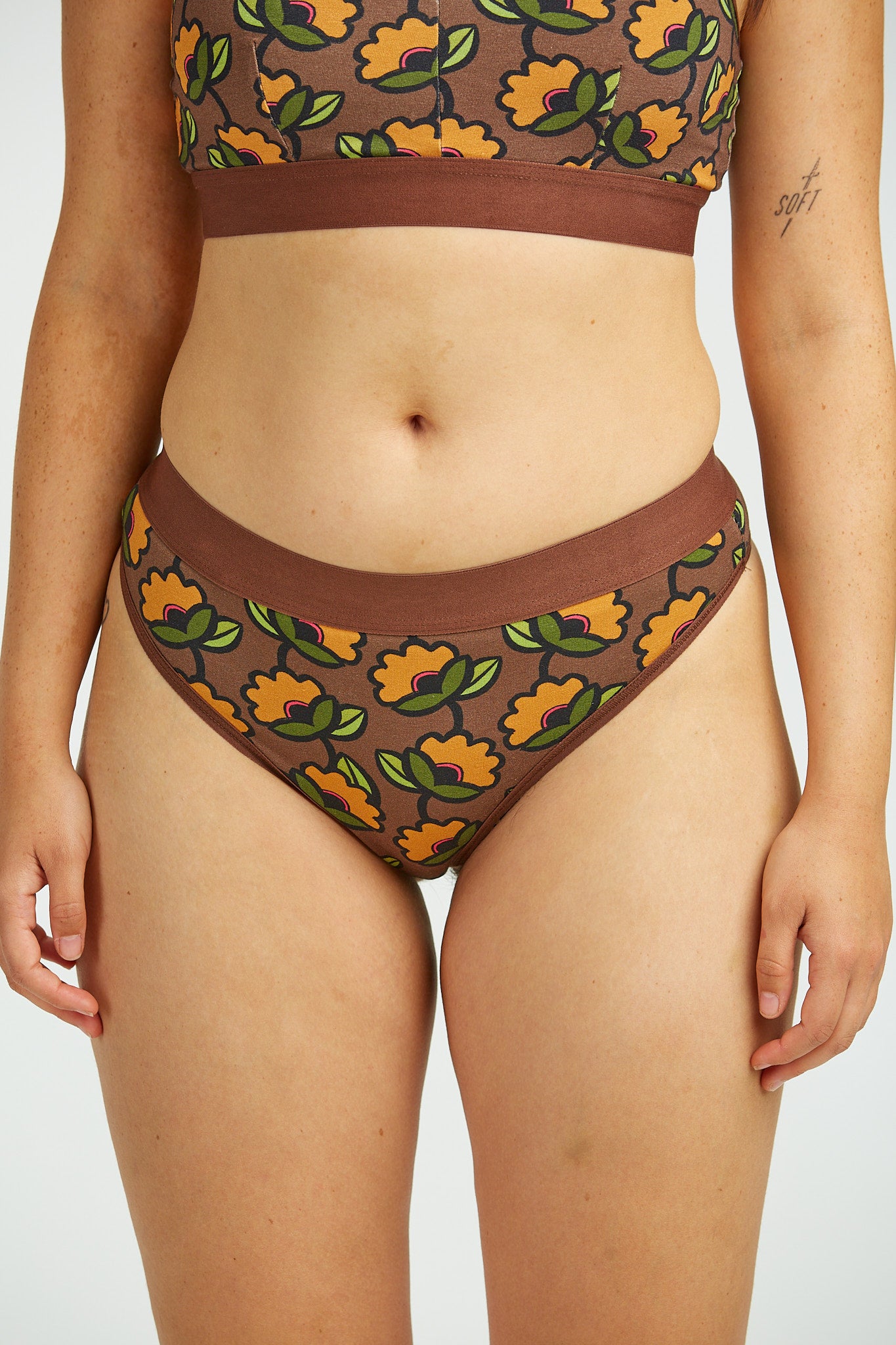 Fleur - Cotton & Bamboo Thong in Monica Print