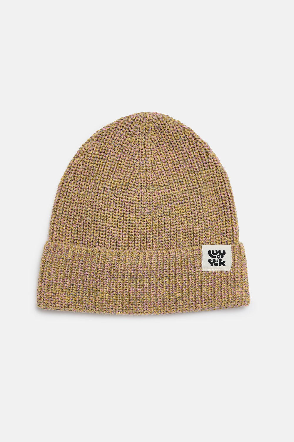 Luca - Cotton Beanie in Yellow Space Dye