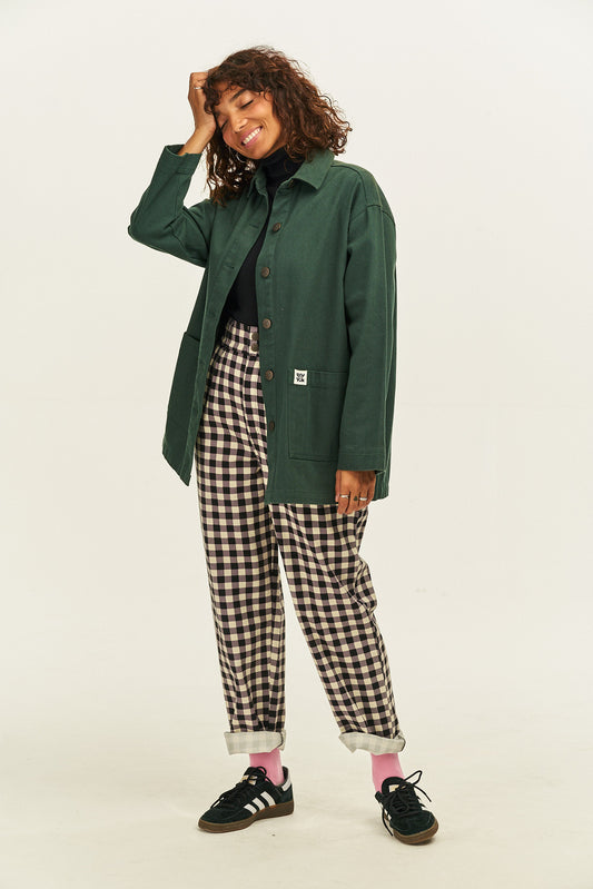 Olly - Twill Jacket in Posy Green