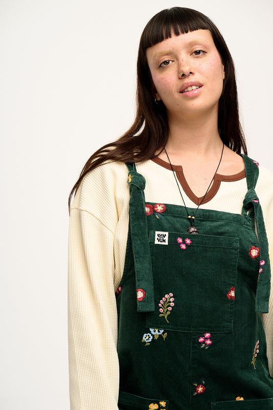 Original - Corduroy Dungarees with Bella Embroidery