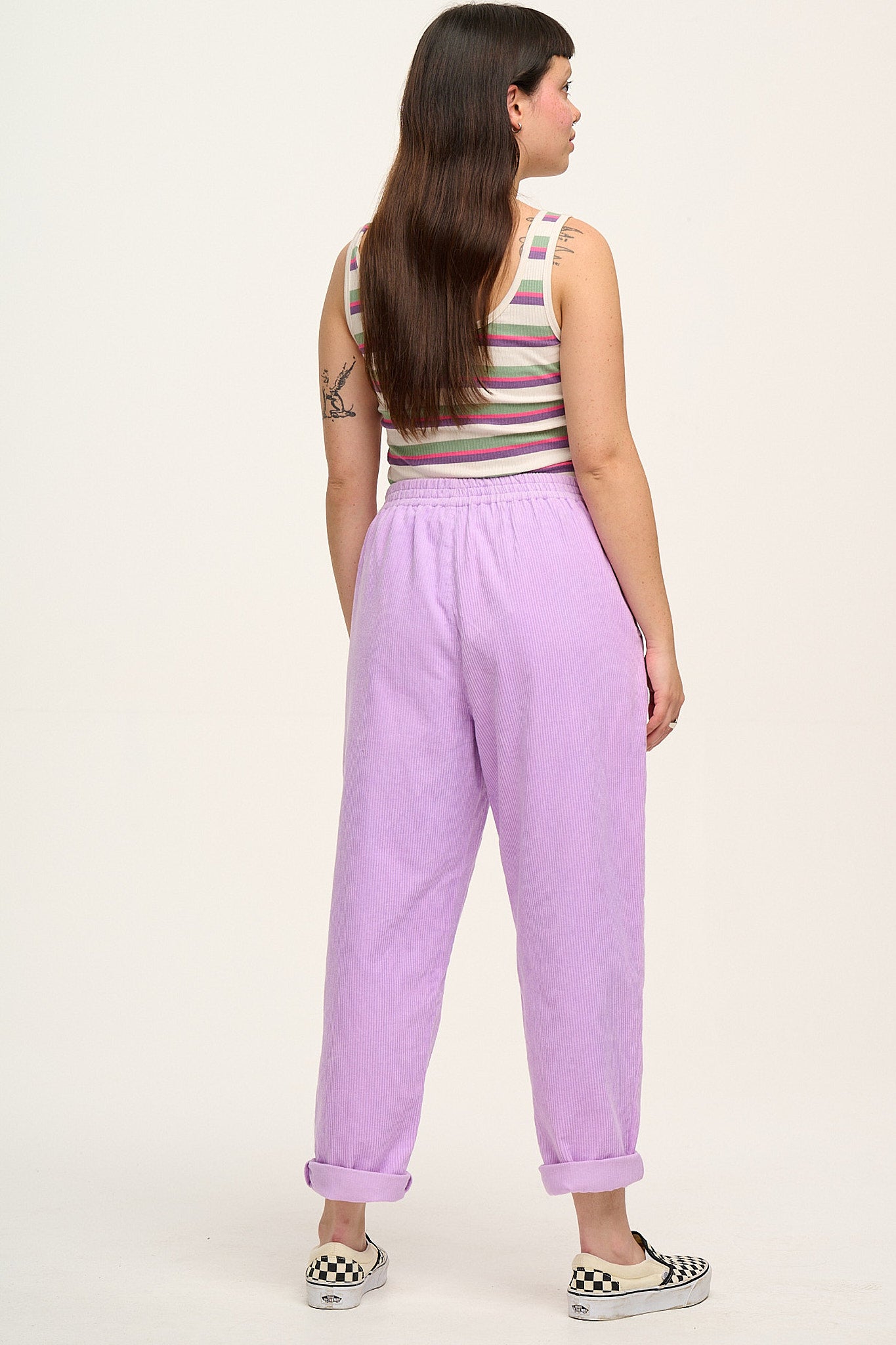 Billie Trousers: ORGANIC CORDUROY - Parma Violet