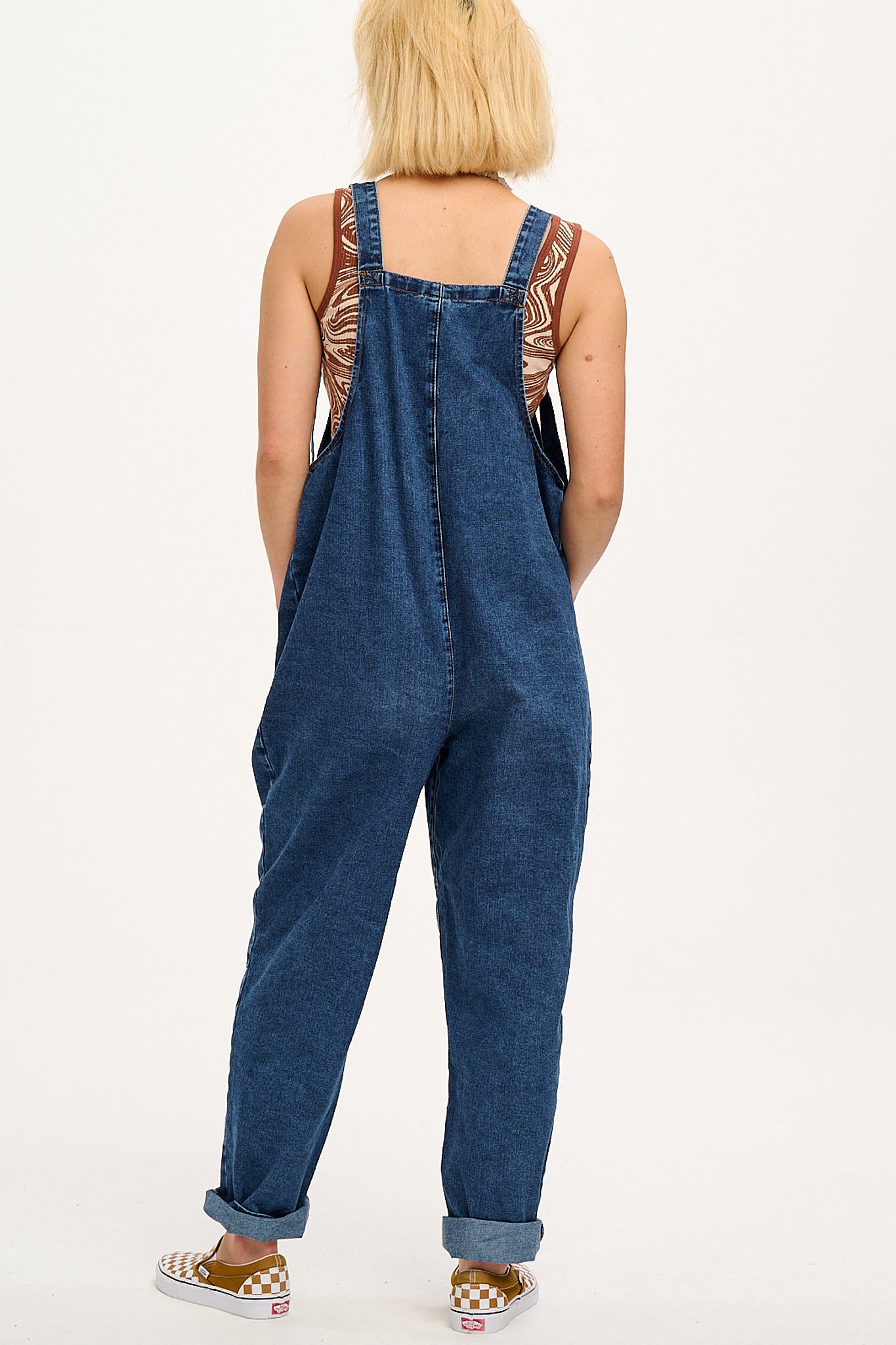 Original - Denim Dungarees in Mid Wash Blue