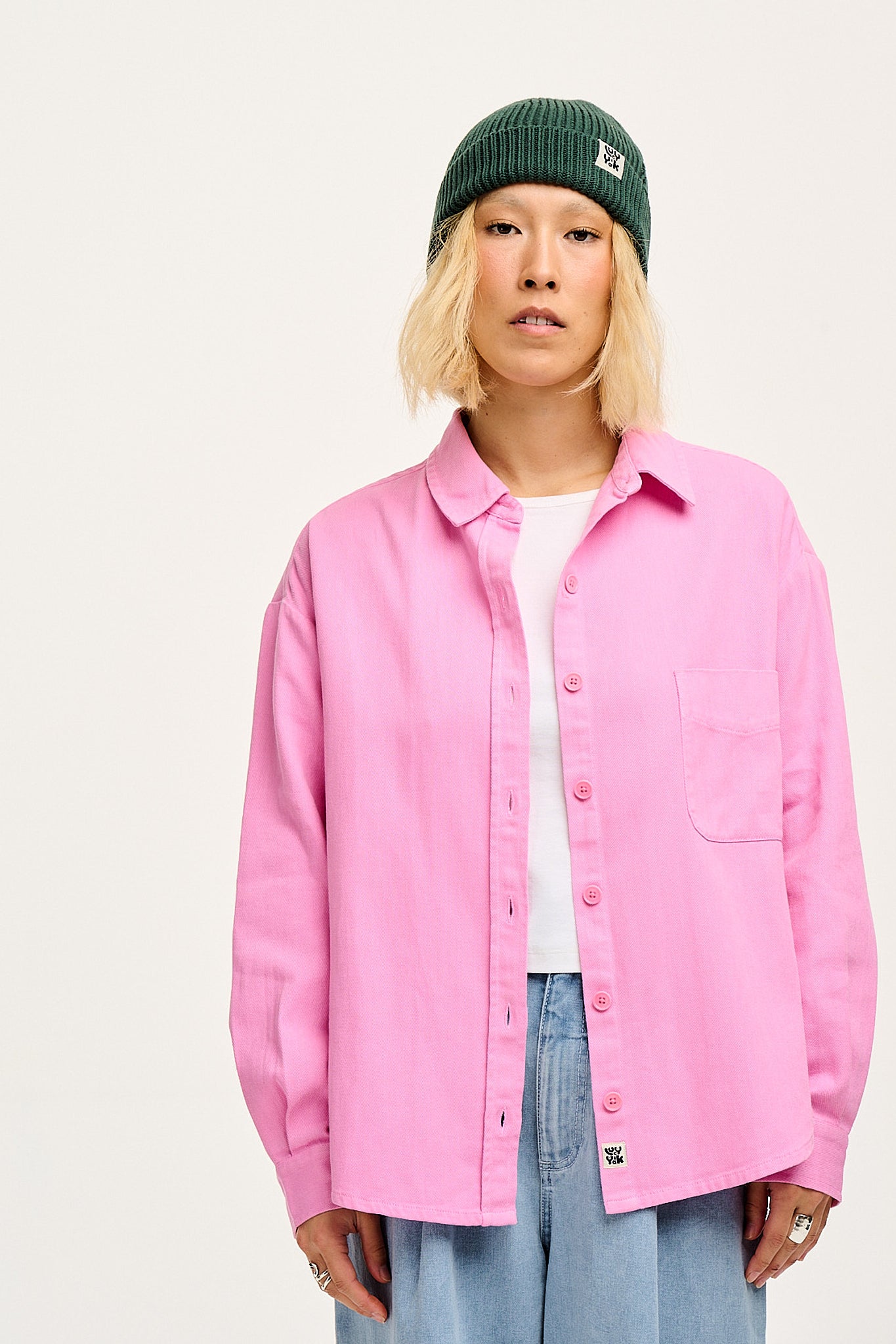 Lenny - Cotton Shirt in Pastel Pink