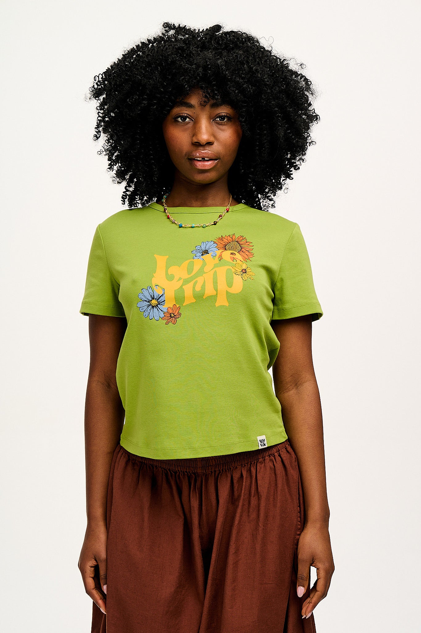 Maya - Cotton Tee in Love Trip Print