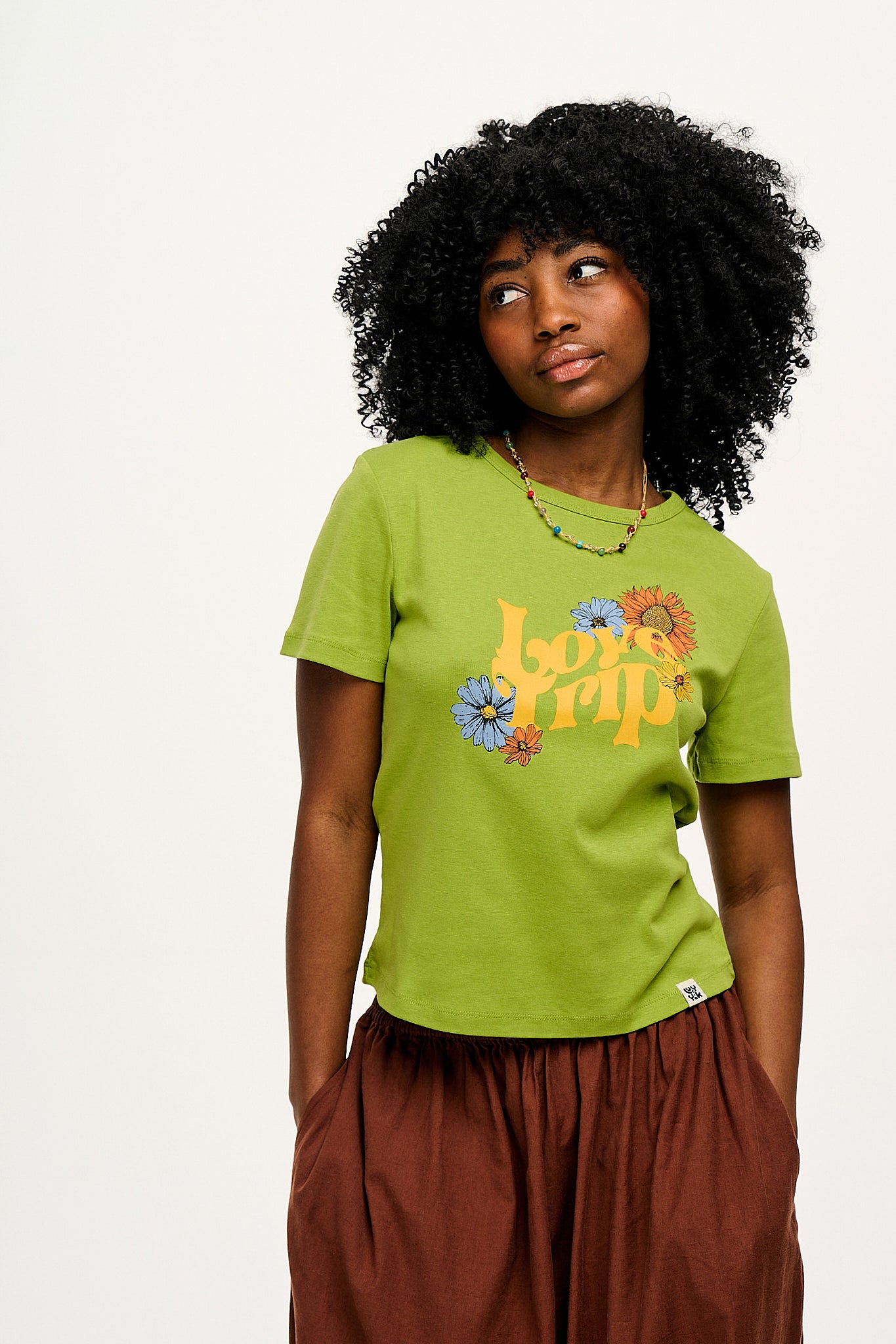 Maya - Cotton Tee in Love Trip Print