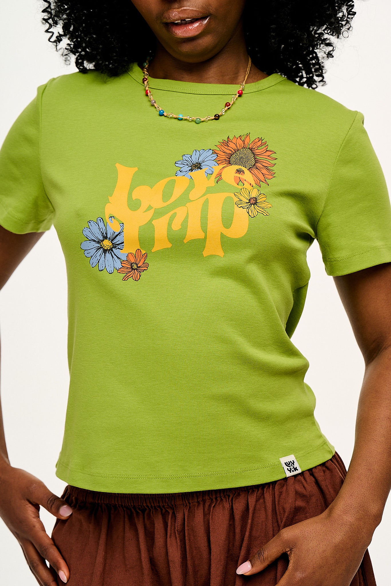 Maya - Cotton Tee in Love Trip Print