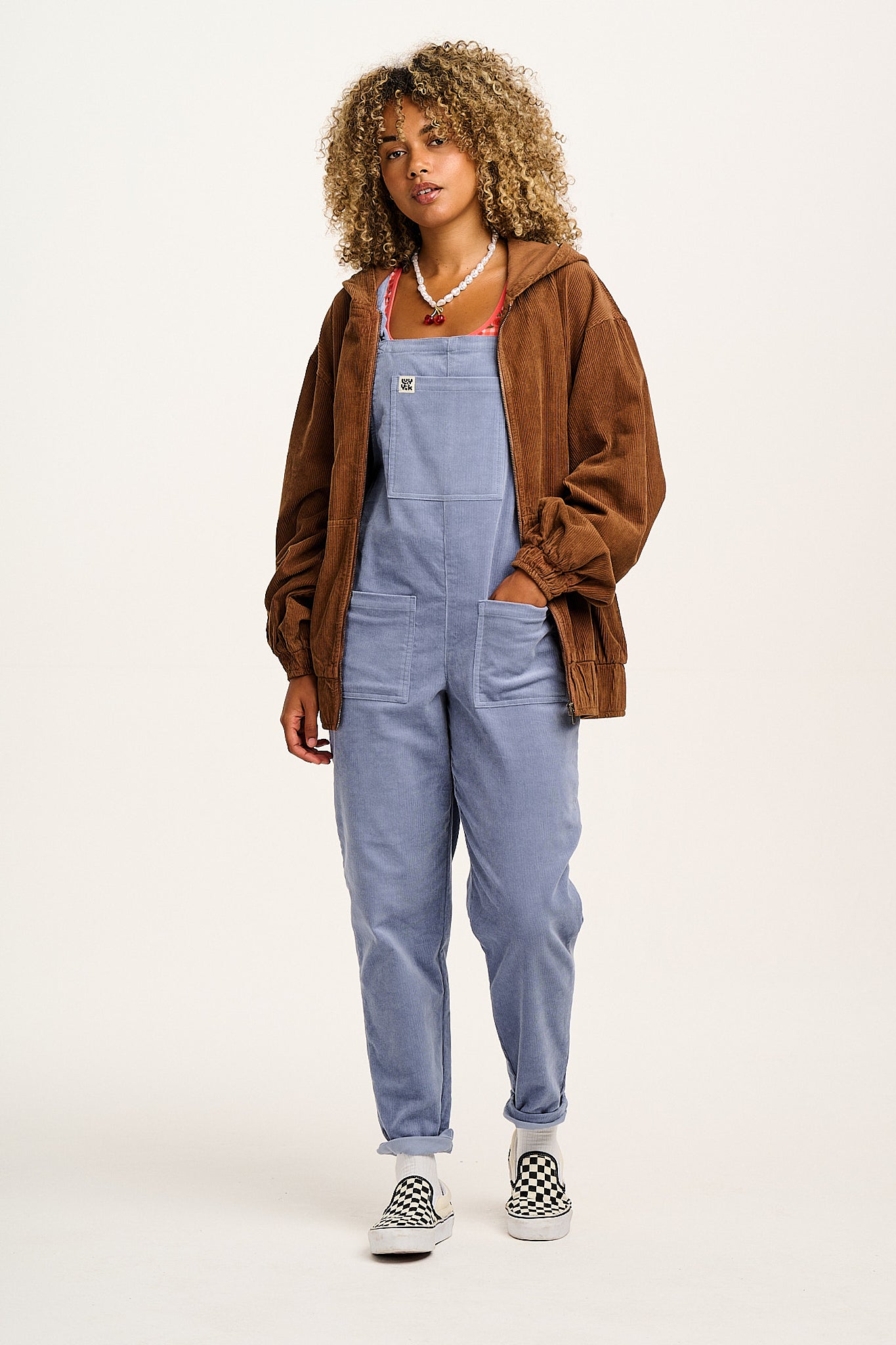 Original - Corduroy Dungarees in Powder Blue