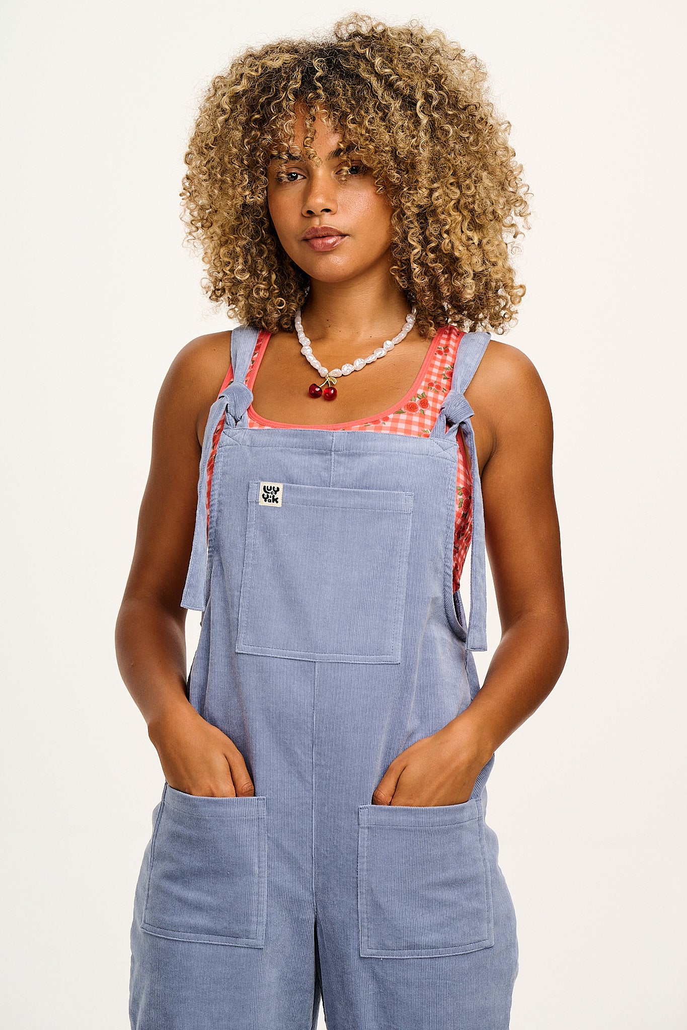 Original - Corduroy Dungarees in Powder Blue