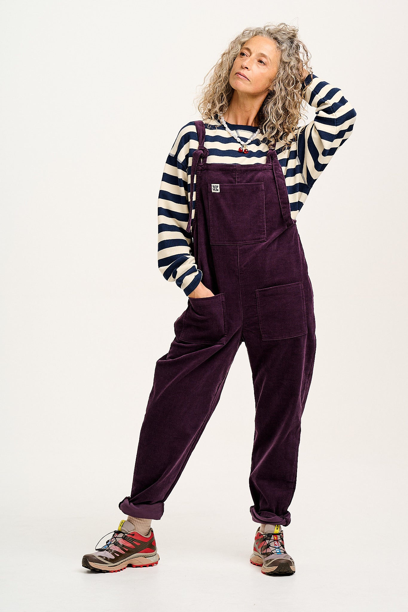 Original - Corduroy Dungarees in Plum Perfect