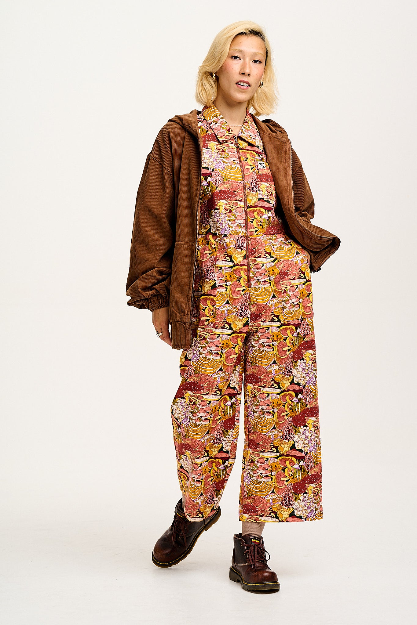 L.E. Ragan - Cotton Jumpsuit in Artist Print by Caroline Clark