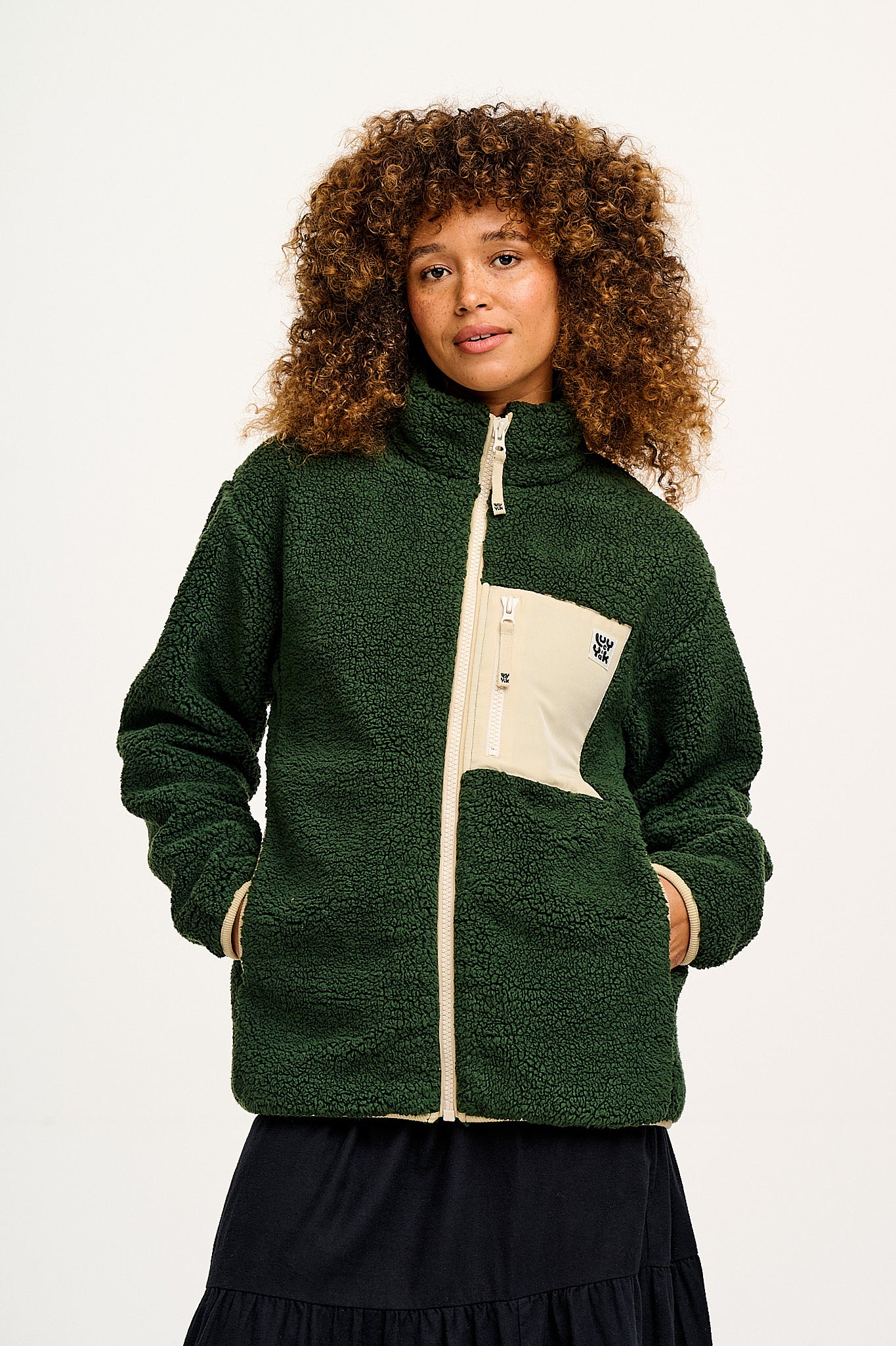 Harper - Fleece Jacket Pine Green