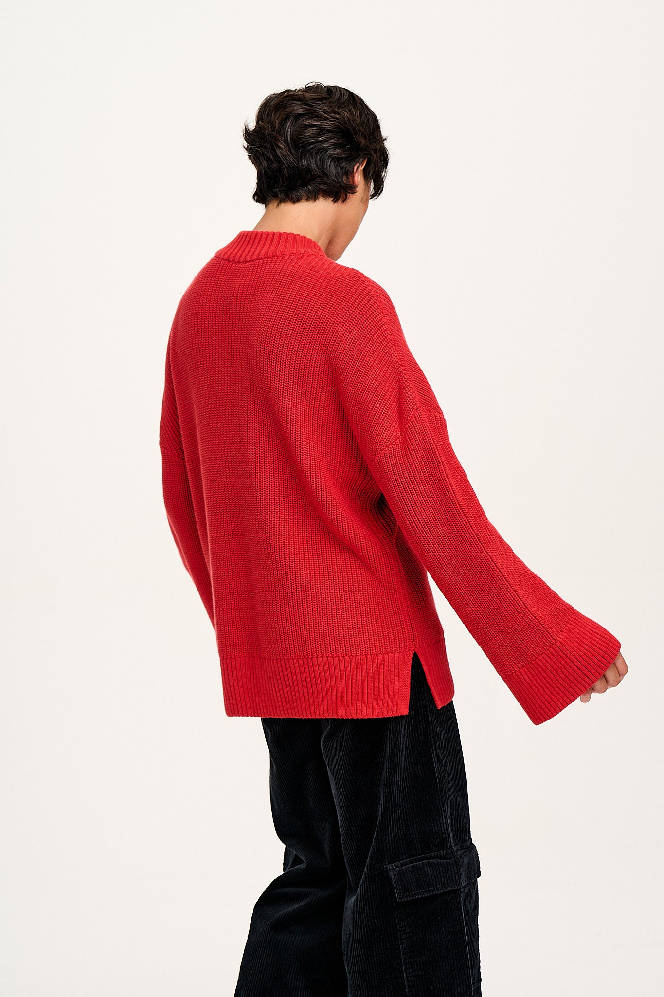 Amari - Oversized Knitted Jumper in Red