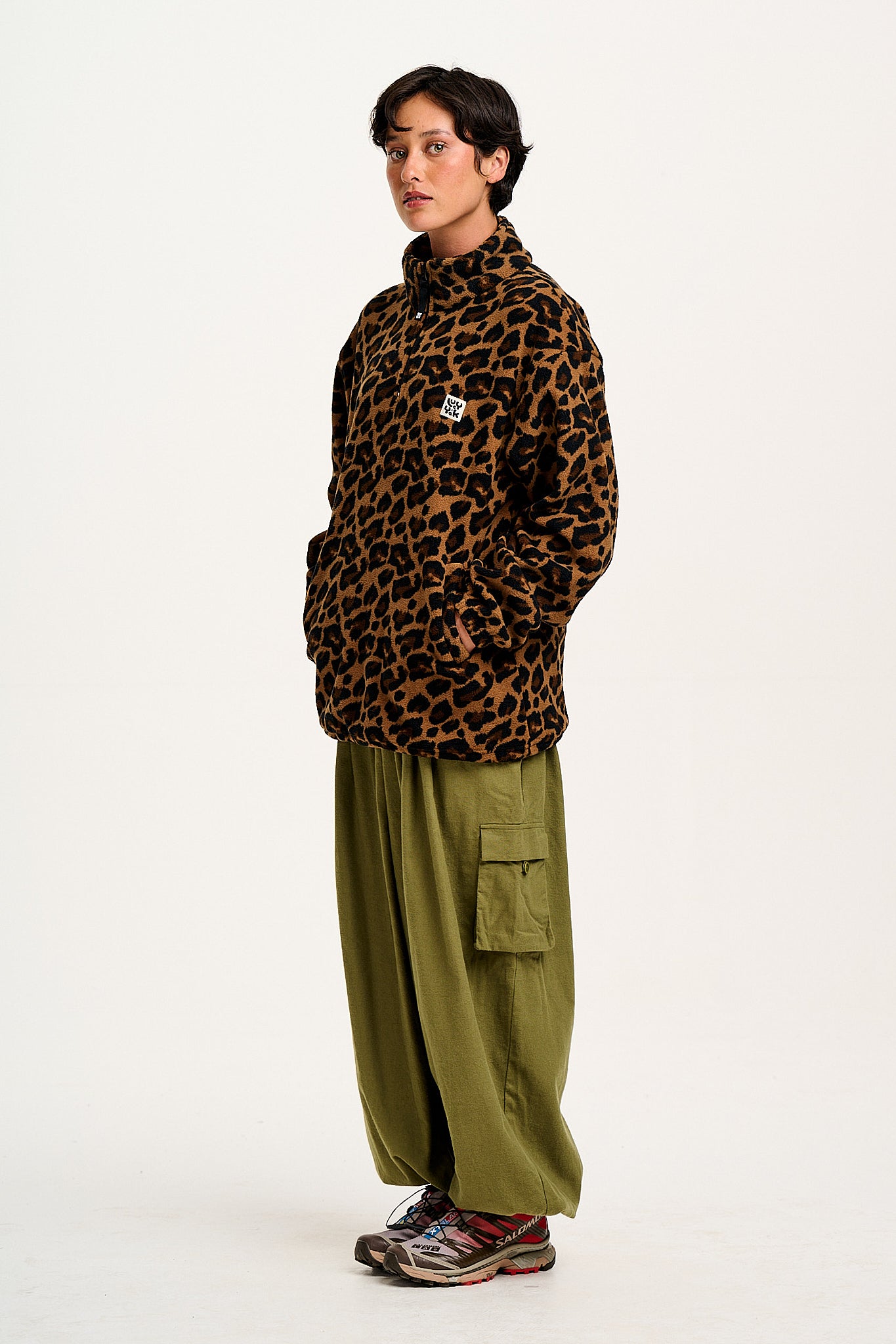 Stevie - Polar Fleece in Leopard Print