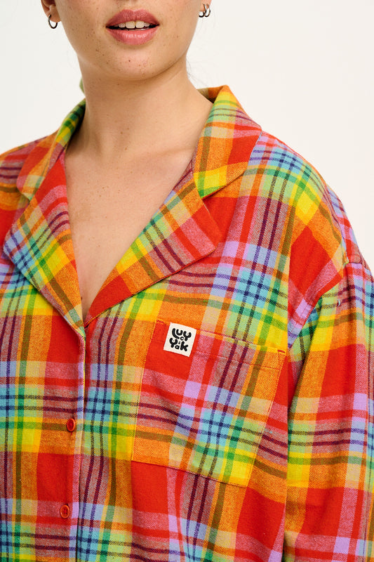 Dreamer - Soft Brushed Cotton Pyjama Set in Ncuti Tartan Print