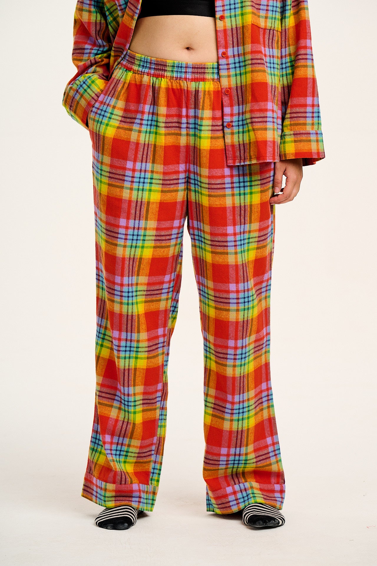 Dreamer - Soft Brushed Cotton Pyjama Set in Ncuti Tartan Print