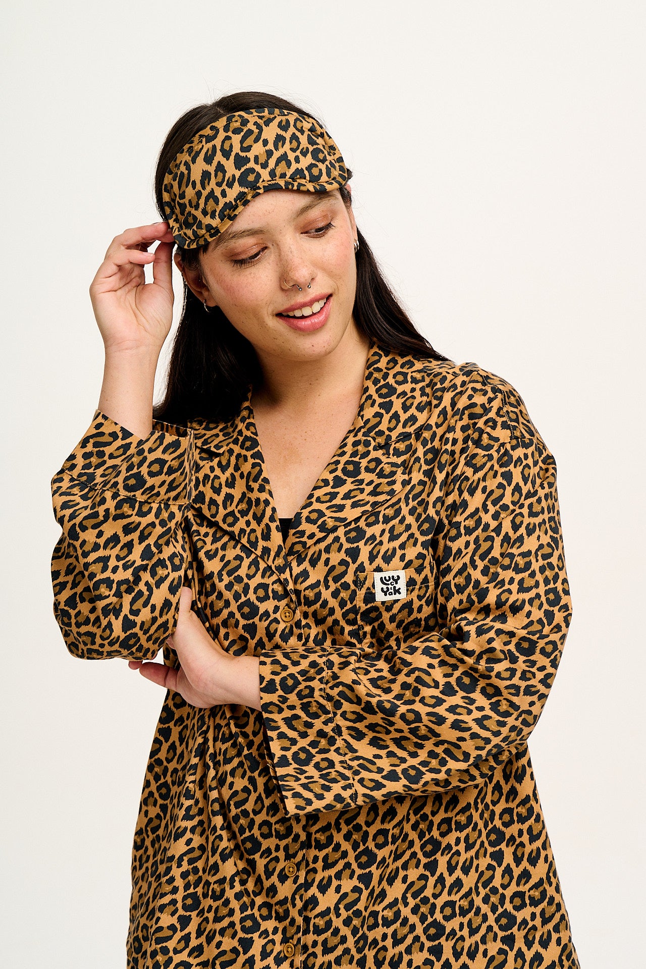 Yaima - Eye Mask in Leopard Print