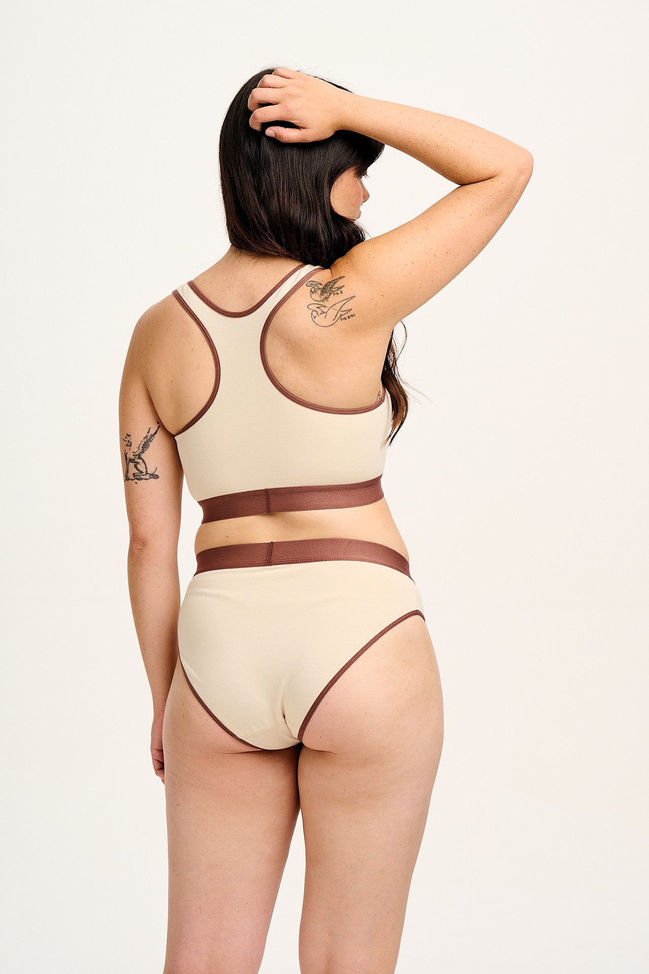 Cora - Cotton & Bamboo Bikini Pant in Ecru