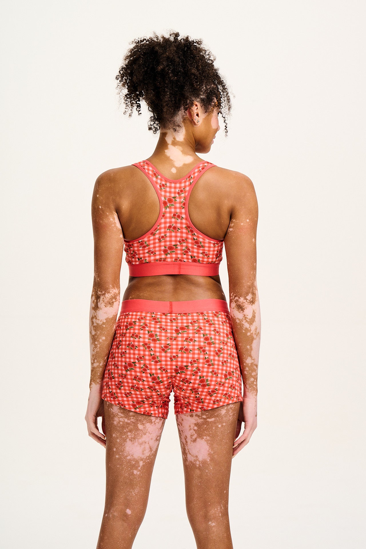 Joey - Cotton & Bamboo Boxer Shorts in Pink Check Rosalind Print